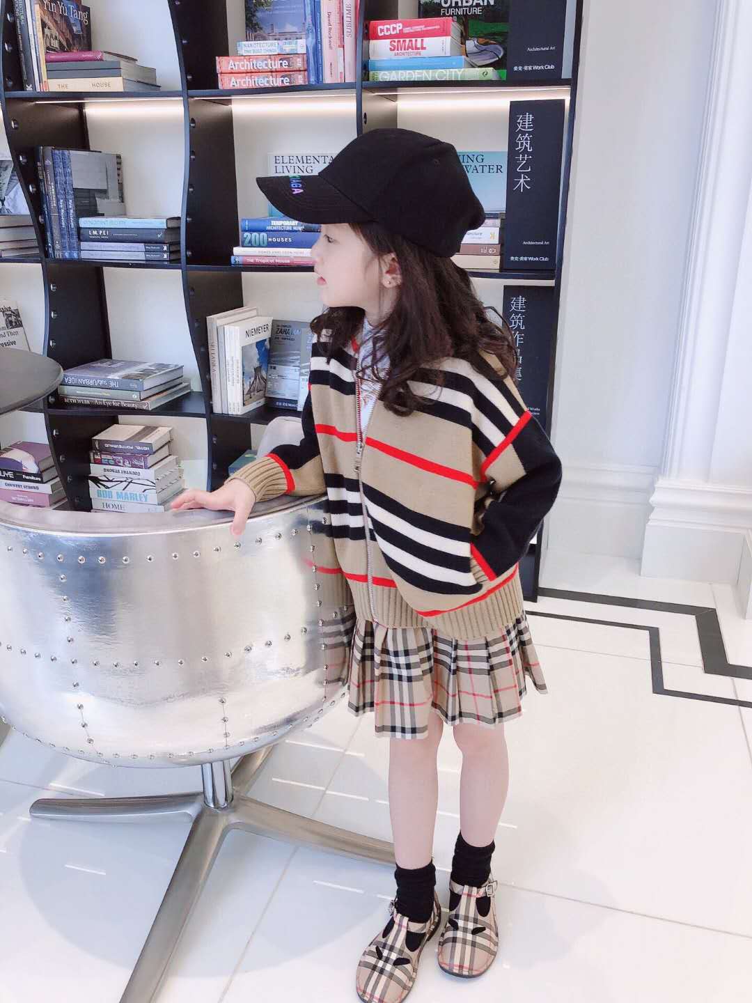 Autumn2020 boys and girls children's striped T-shirt children's coat 3-10 years old children's clothing kids jacket