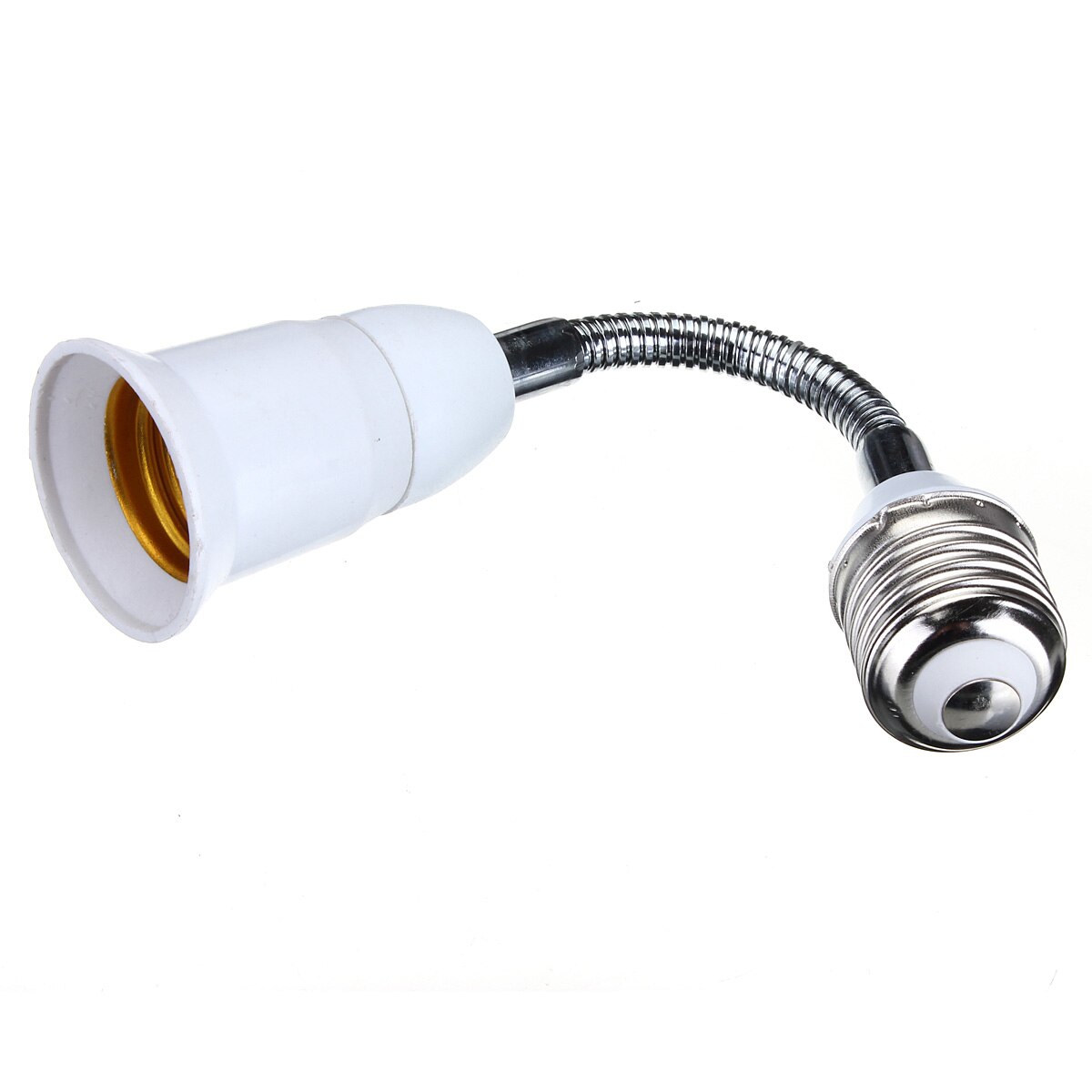 Hermoso E27 a E27 20CM extensión Flexible extensión LED Bombilla soporte portalámparas adaptador de casquillo de rosca convertidor