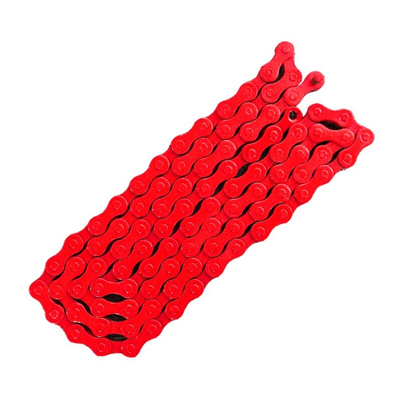 2x Bicycle MTB BMX Road Bike 1/2 inchX 1/8 inch Fixied Chain Single Speed 96 Link White & Red