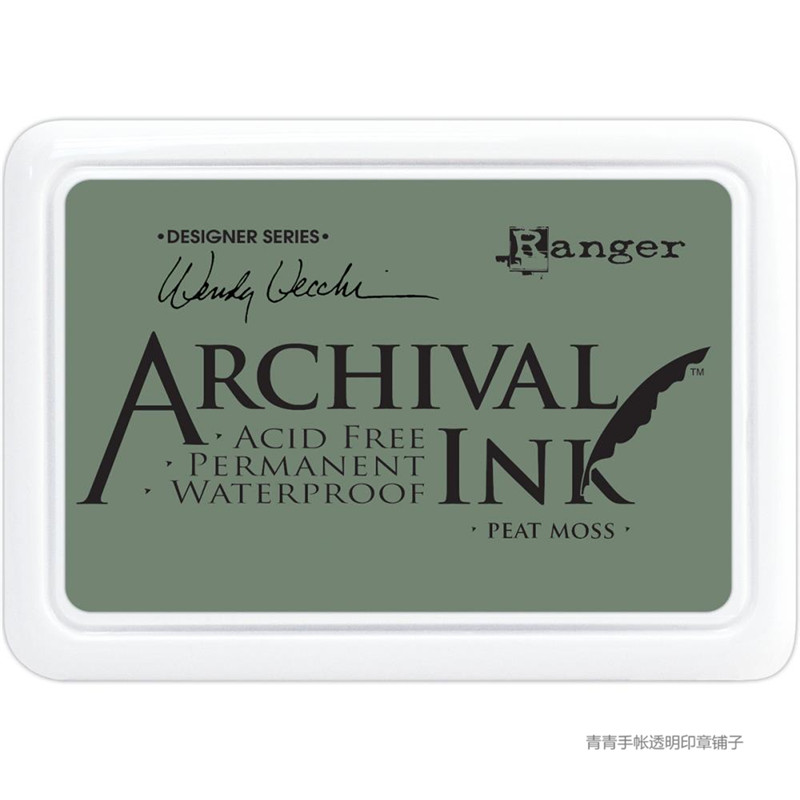 American original ranger stamp pad multicolor oily waterproof acrylic ink pad: peat moss