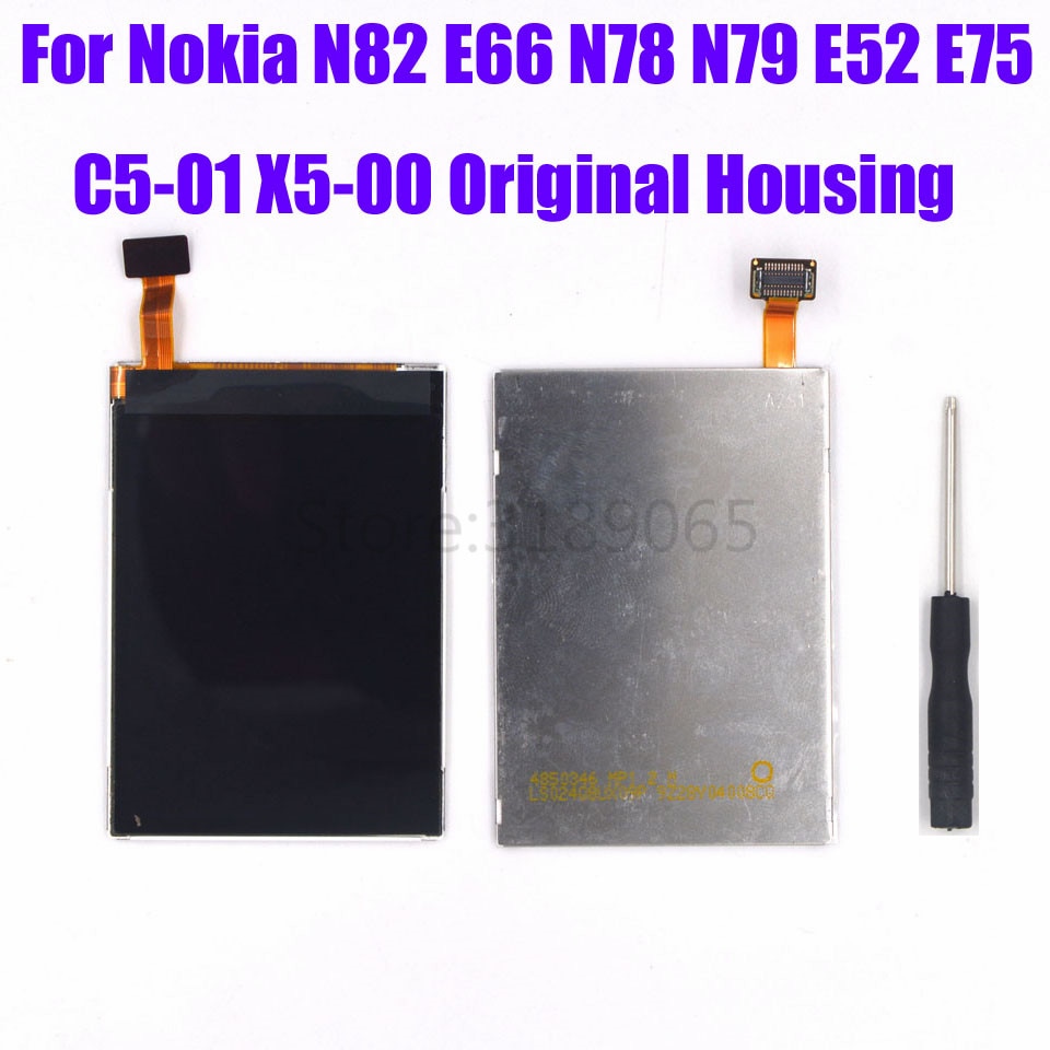 LCD Original para Nokia X5-00 6202c 6208 6120 N82 E66 N78 N79 E52 E75 C5-01 Teléfono de reemplazo de pantalla LCD de pantalla + herramienta
