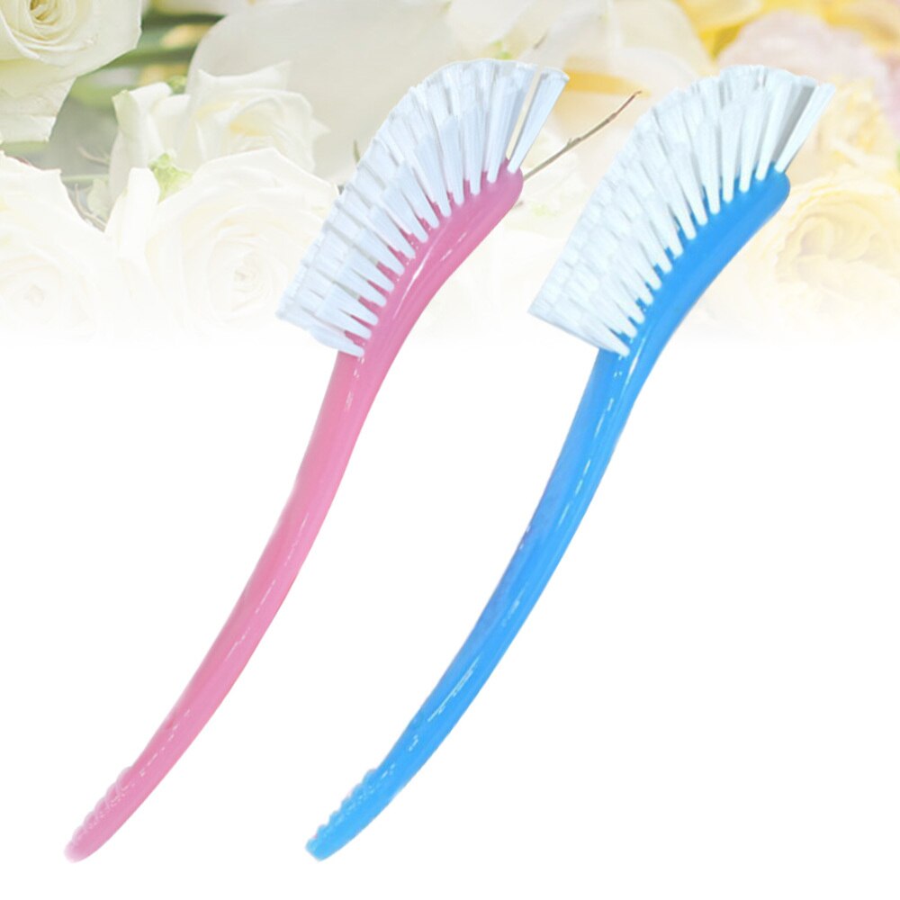 2 pièces multifonctionnel tasse brosse pratique biberon brosse ménage aspirateur tasse brosse de nettoyage (1pc dans chaque couleur, bleu, rose)