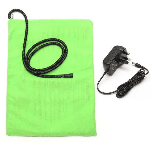 Esterilla calefactora para cama de animales, 40x30cm, cojín calefactor para cama de gato, perro, cuerpo, alfombra más cálida para invierno, manta eléctrica para mascotas: green
