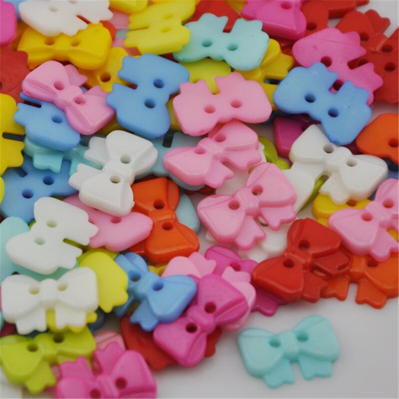 100PCS mix Assort Plastic Sewing Buttons, For Scrapbooking Sewing Craft Sewing Accessories Appliques PH98: Color 18