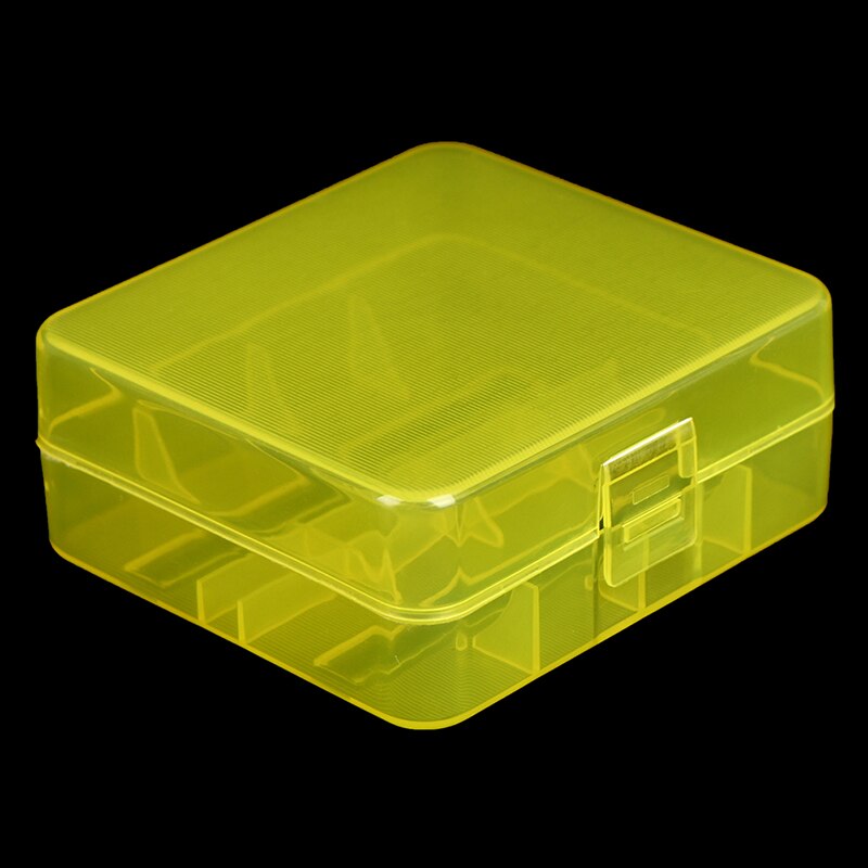 1Pc 26650 Batterij Case Hard Plastic Houder Waterdicht En Antislip Opbergdoos Cover Batterij Organizer Box: YELLOW