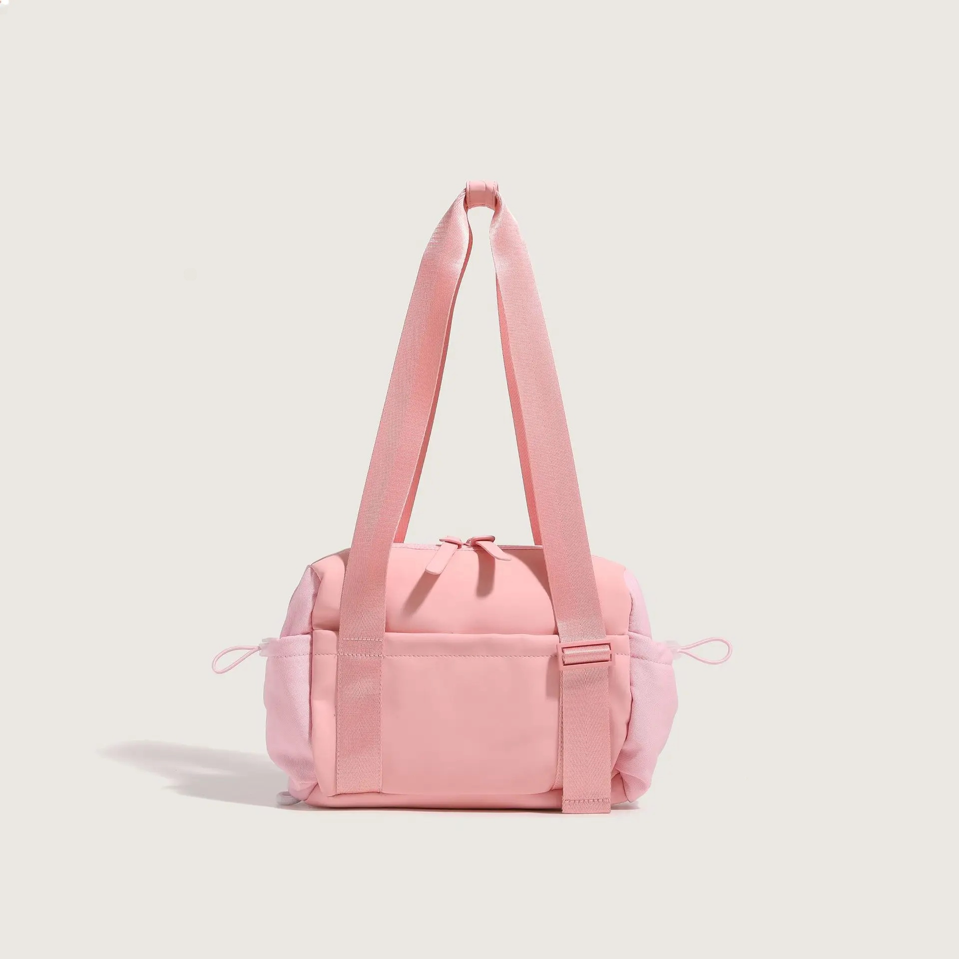 Stor kapasitet reiseveske for trening, multifunksjonell oppbevaringsveske med én skulder, sportsveske for enkel oppbevaring: Rosa