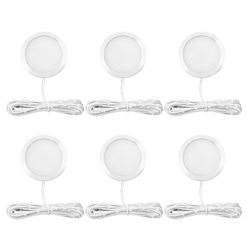 6Pcs 12V Interior LED Spot Lights 3W 3500K Warm White Car Truck Interior Lights for Camper Van Motorhome Boat