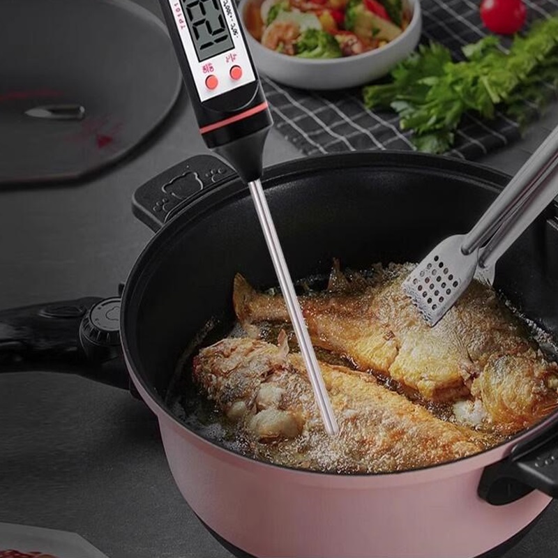 Termómetro Digital para hornear alimentos de cocina, fabricación de velas, tipo sonda electrónica, pantalla Digital, termómetro de cera para quemar parrilla líquida