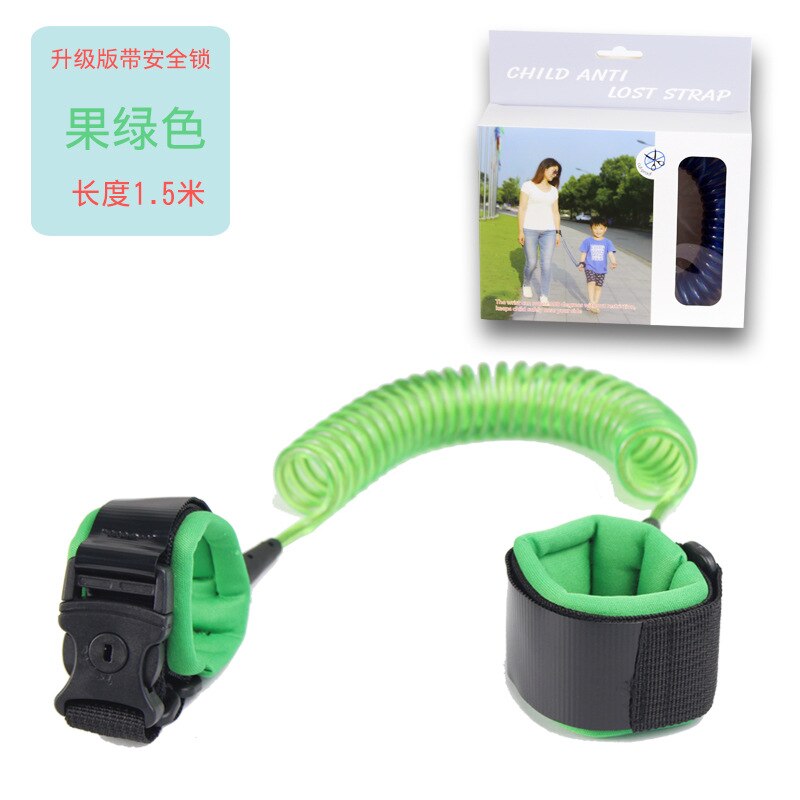 Happywalk freundlicher gehen FlüGel Hand Seil Baby Anti-Verloren Schlüsselband freundlicher Sicherheit Gürtel Anti-Verloren Armbinde: Grün Sicherheit sperren 2 M