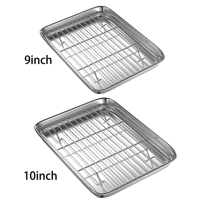 Toaster Oven Tray and Rack Set, with Cooling Rack,Dishwasher Safe