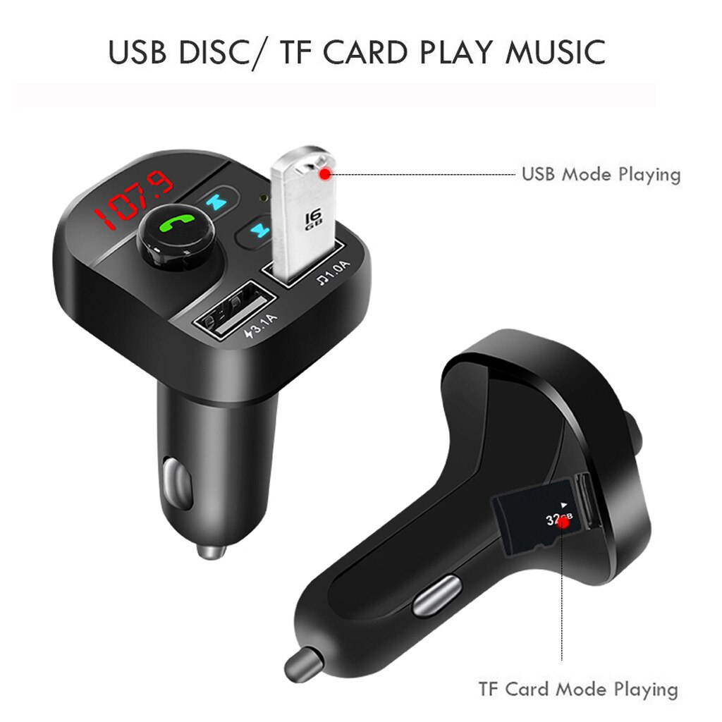 CARPRIE Bluetooth 4,2 MP3 Spieler Wagen Bausatz FM Sender unterstützung TF Karte U disk QC 2,0 3,1 EINE Schnelle Dual USB Ladegerät