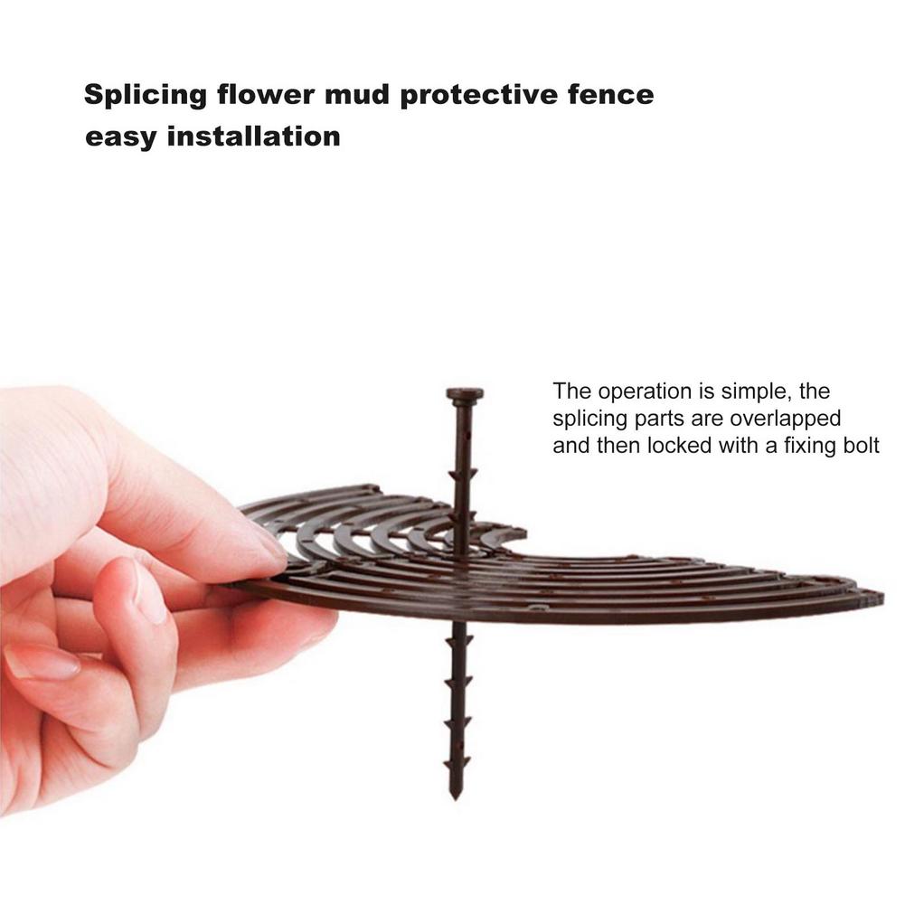 Couvercle de Pot de fleur en plastique, grille de taille découpable, protecteur de plante, cadre de grille marron, protection du sol, sécurité pour bébé