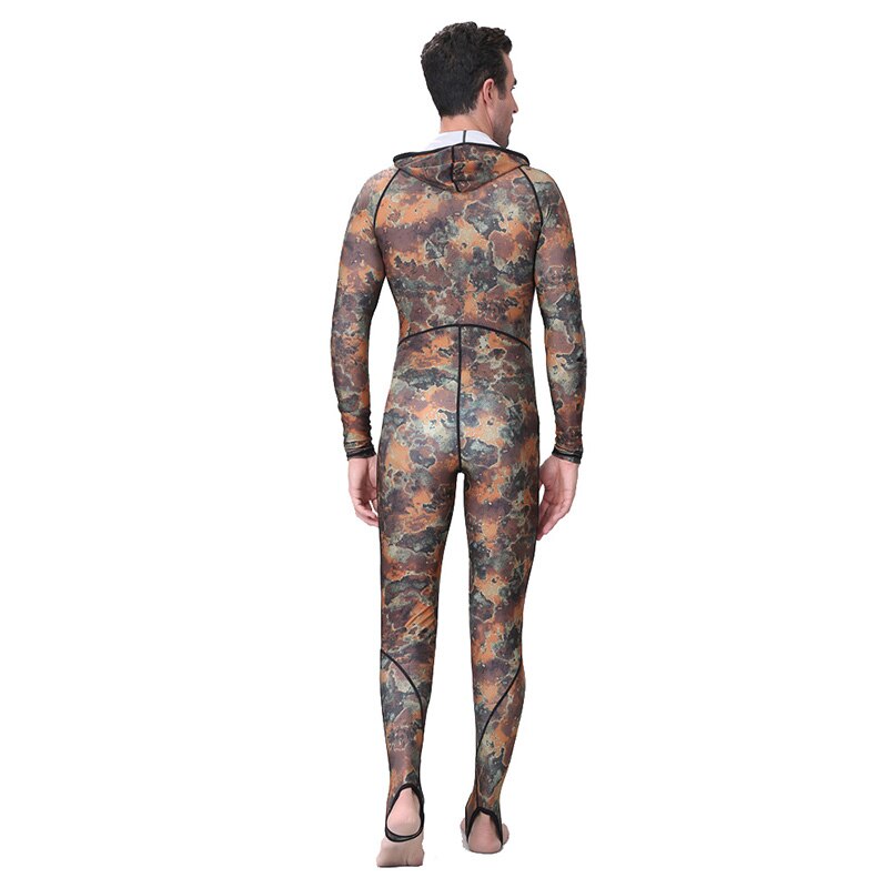 Men Nylon Diving Wetsuits One Pieces Long Sleeve Swimwear Diving Suits Camouflage Full Body Jumpsuits Diving Equipment