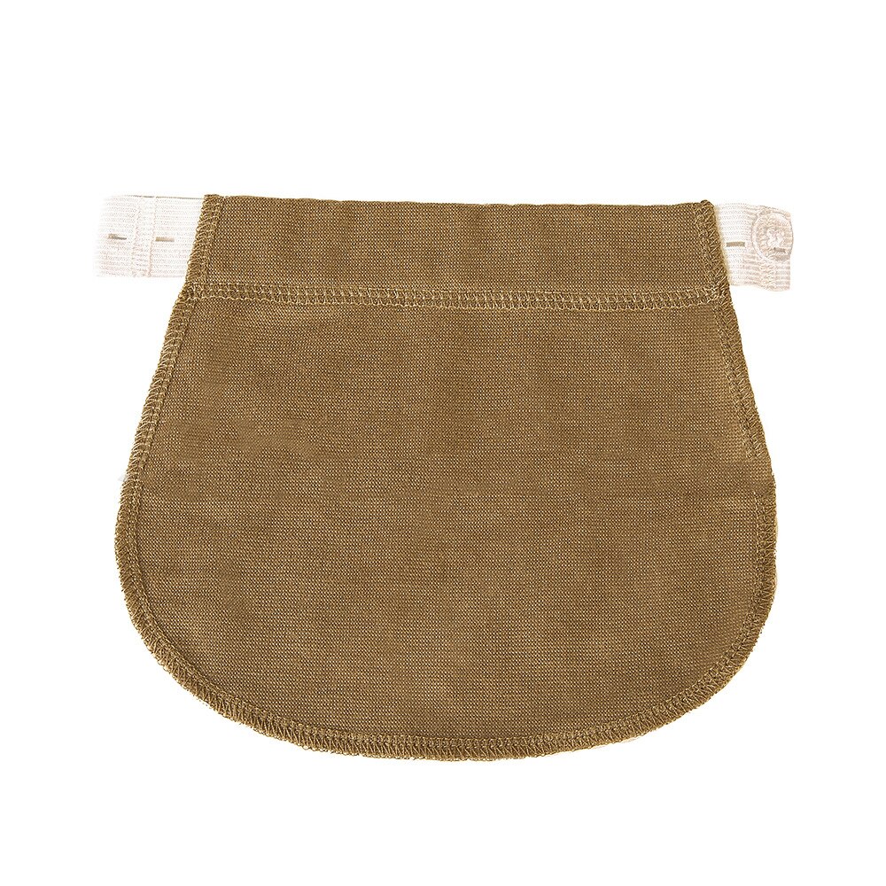 Extensor elástico para cintura de maternidad, Pantalones suaves, hebilla de extensión de cinturón, alargador de botón, ajustable para embarazadas: Caqui