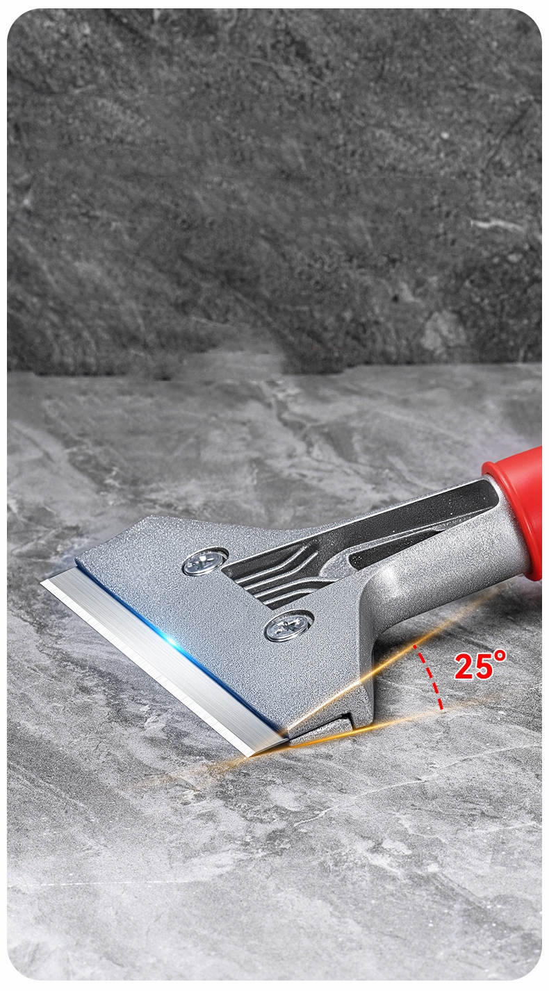 Draagbare aluminiumlegering schoonmaakschep, mes, behangschraper, verfschraper, tegelschraper, vloerschraper met sk -5 -mes, schoonmaakgereedschap voor thuis