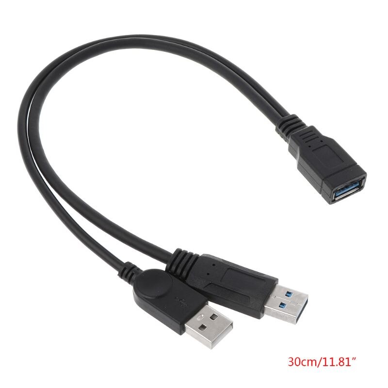 Usb 2.0 A Male Naar Usb Vrouwelijke 2 Dubbele Dual Voeding Usb Vrouwelijke Splitter Verlengkabel Hub Oplader Voor printers Accessoires