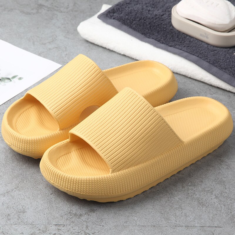 Zapatillas de casa supersuaves y cómodas para hombre y mujer, Zapatillas de casa antideslizantes de última tecnología, para dormitorio,: YELLOW / 40-41