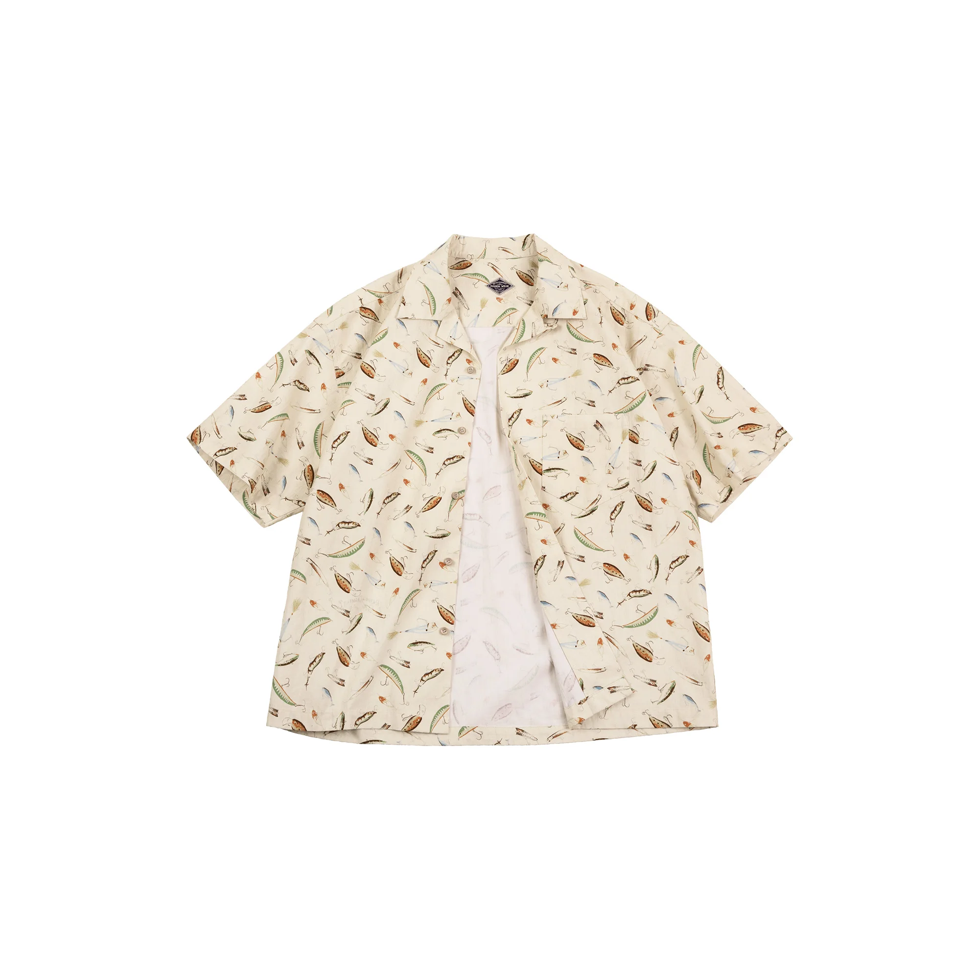 Camisas de manga corta pintadas Maden para hombres y mujeres, camisa de media manga con estampado Hawaiano de algodón, Tops casuales sueltos de verano, Unisex: L