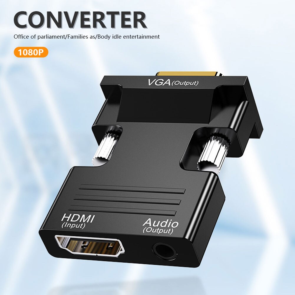 Hd 1080P Hdmi-Compatibel Naar Vga Adapter Digitaal Naar Analoog Audio Video Converter Kabel Voor Pc Laptop Tv box Projector