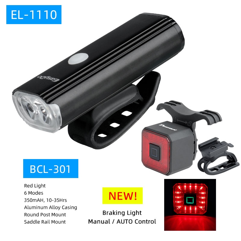 Easydo EL-1110 Dual XPG LED Headlight Alloy Housing 4400mAH Battery 1000Lumen 360 Degree Rotation Cycling Lighting Front Lantern: EL1110 Type E