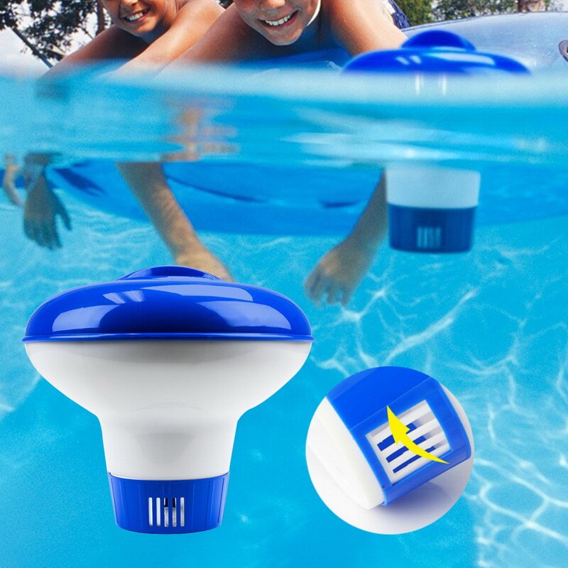 Summer Swimming Pool Floating Chlorine Dispenser With Thermometer And Bromine Tabs Dispenser Pump Pool Accessories