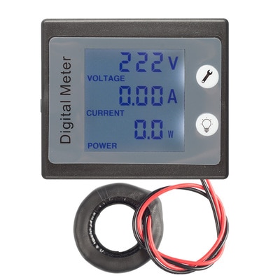 Ac 80 to 260v lcd digital 100a volt watt effektmåler amperemeter voltmeter 110v 220v