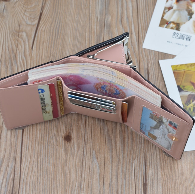 Cartoon Leather Women Purse Pocket Ladies Clutch Wallet Women Short Card Holder Cute Girls Deer Wallet Cartera Mujer