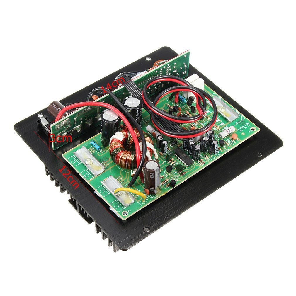 PA-60A 12V Mono 600W High Power Car Audio Amplifier Wire Drawing Powerful Bass Subwoofers Amplifier With 20A Fuse