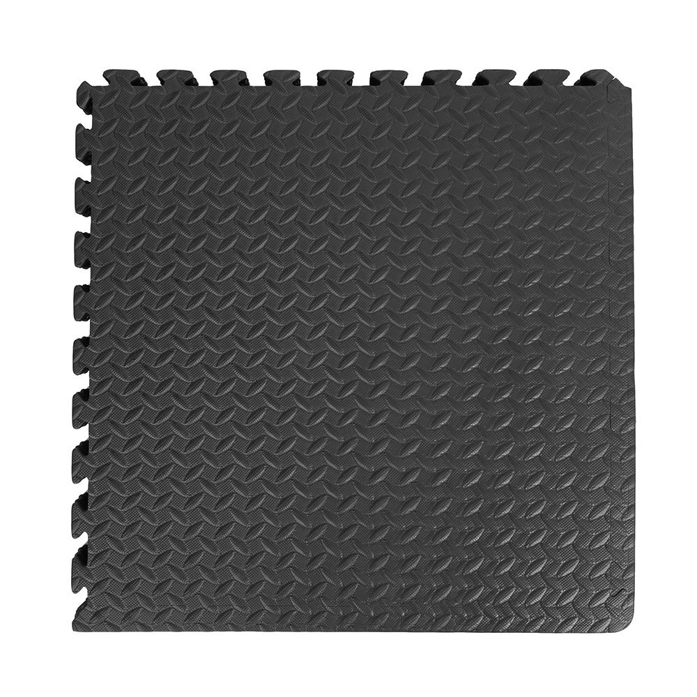 Alfombrillas de goma EVA de grano para suelo de gimnasio, esteras de empalme, alfombras de retazos, amortiguación gruesa de salones de fitness, 30x30 cm, 12 unidades
