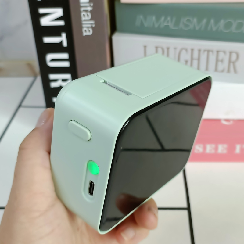 P15 Portable Wireless Bluetooth Thermal Printer Mini Label Printer Inkless Adhesive Printing Machine Sticker Labeling Machin: black