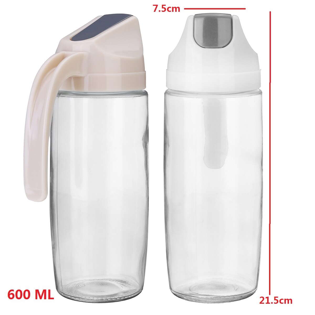 600Ml Glas Automatische Olie Dispenser Fles Keuken Flesopener Voor Honing Azijn Olijf Container Azijn Flessen Met Afgedekte