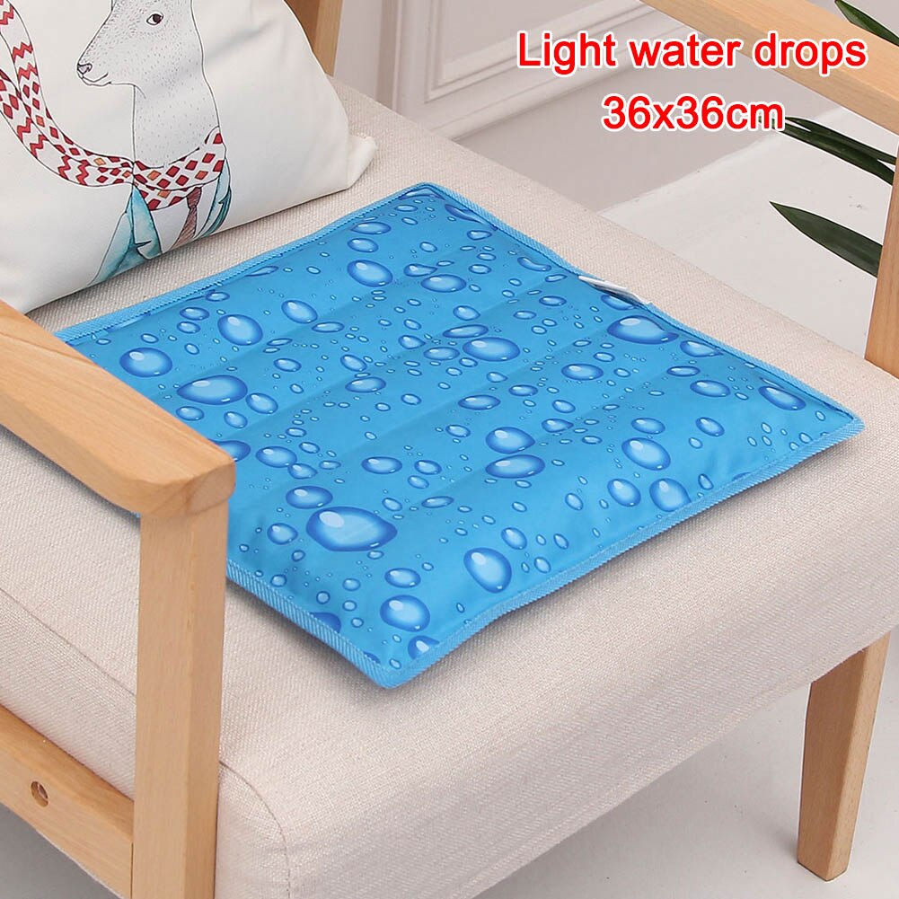Sommer kølepude vand ispude kæledyrskøler vandinjektion bilsædehynde almohadilla de hielo de verano uyt shop: 36 cm x 36cm lys vand