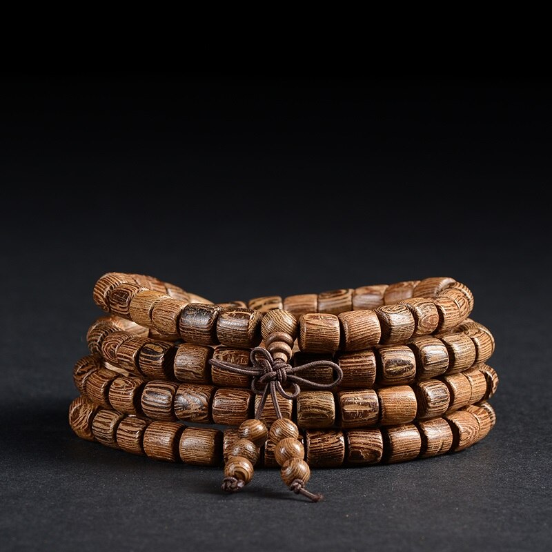Bracelet de transfert de perles en bois avec ailes de poulet sud-américain 08, bouddha séparé, pour hommes et femmes, à la