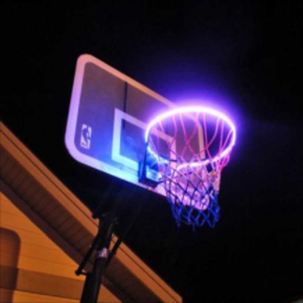 1 PCS LED Basketbal Hoepel Licht Solar Basketbal Velg Veranderende Inductie Lamp Spelen 'S Nachts Schieten Accessoires Bevestiging