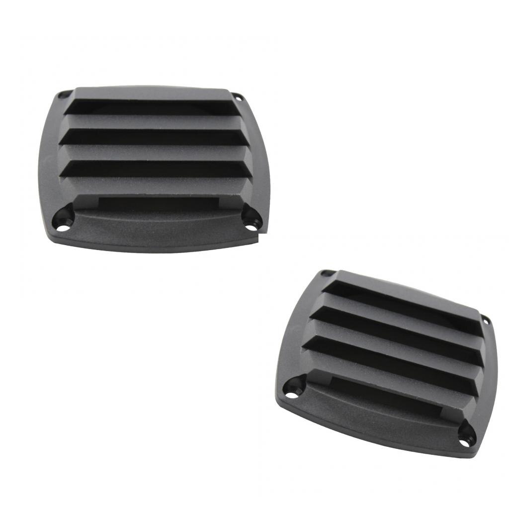 Rejilla de ventilación de plástico para barco, cubierta de rejilla de ventilación, rejilla negra, 2 uds.