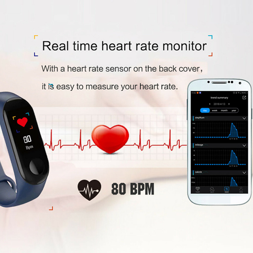 Smart Braclet 0.96in TFT Screen Heart Rate Sports Waterproof Sleep Monitoring Watch ENA88