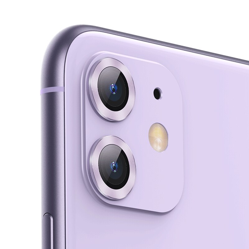 Baseus Camera Protector Voor Iphone 11 Pro Max Achteruitrijcamera Ring Lens Gehard Glas Protector Voor Iphone 11 Bescherming Case: Purple for iP11