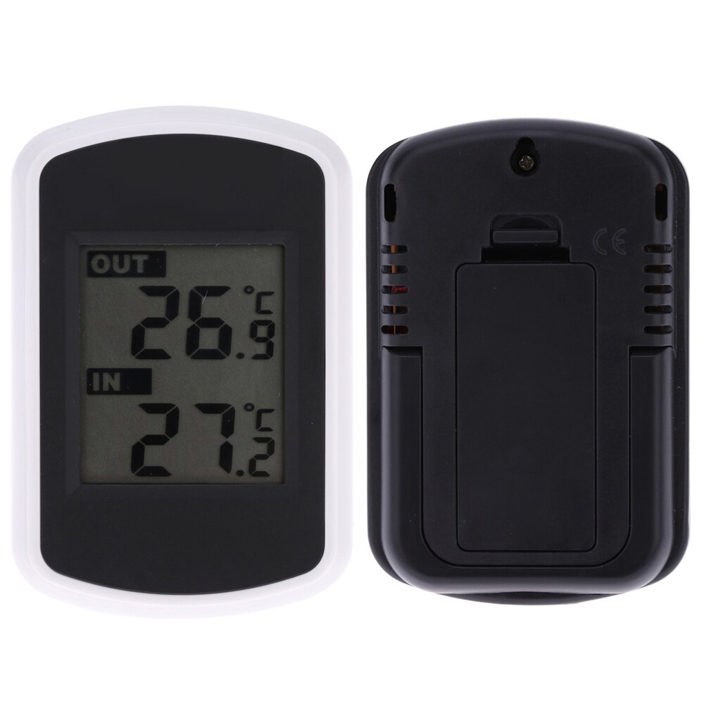 LCD Digital Thermometer Wireless Indoor Outdoor Thermometer Temperature Measurement Gauge Ambient Weather Temperature Meter
