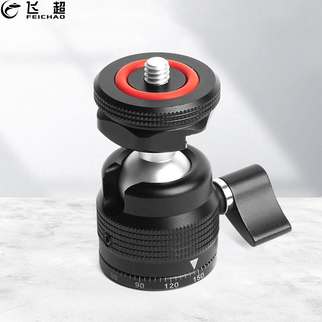 Feichao Statiefkop Camera Ball Head Shoe Mount 1/4 "Adapter Voor Slr Camera 'S Camcorders Smartphone Video Light Microfoon