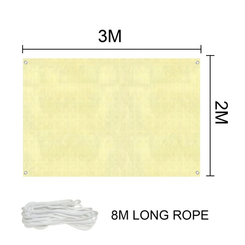 LOVE STORY Zonneschermdoek 2.5x3m Rechthoekig Zonwering Waterdicht UV- Bescherming Polyester voor Terras, Tuin, Terrasoverkapping (Crème