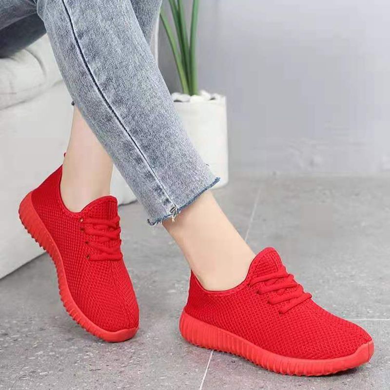 Zapatillas de Tenis transpirables para Mujer, Calzado cómodo para aumentar la altura, con cordones, suaves, para gimnasio al aire libre