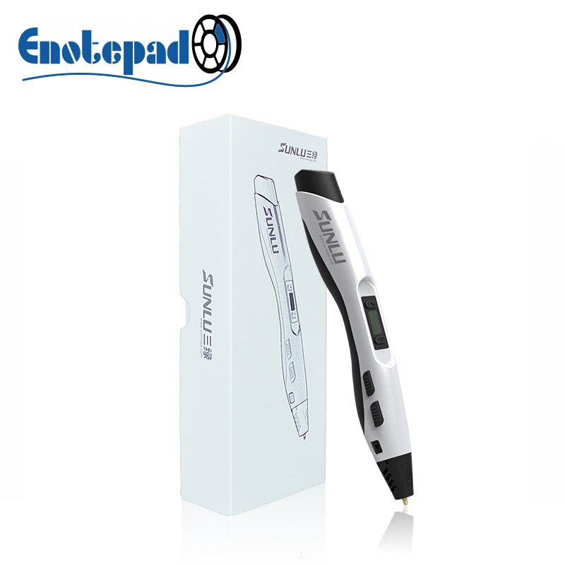 Enotepad-Galaxy SL-300A 3Dprinting Pen Ondersteuning 1.75Mm Pla/Pcl Filament Diy Tekening Potlood 1-8 digitale Geëxtrudeerd Support5V 2A: SL-300A-White