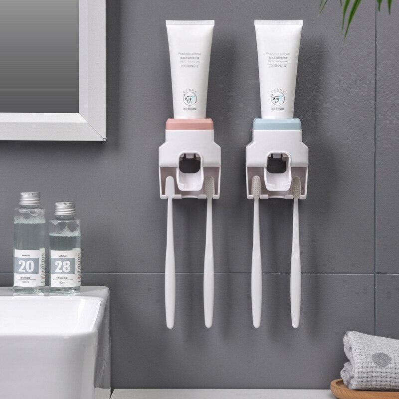 Wall Mounted Automatic Toothpaste Dispenser Squeezers Bathroom Accessories Toothpaste Rack dispensador pasta dientes