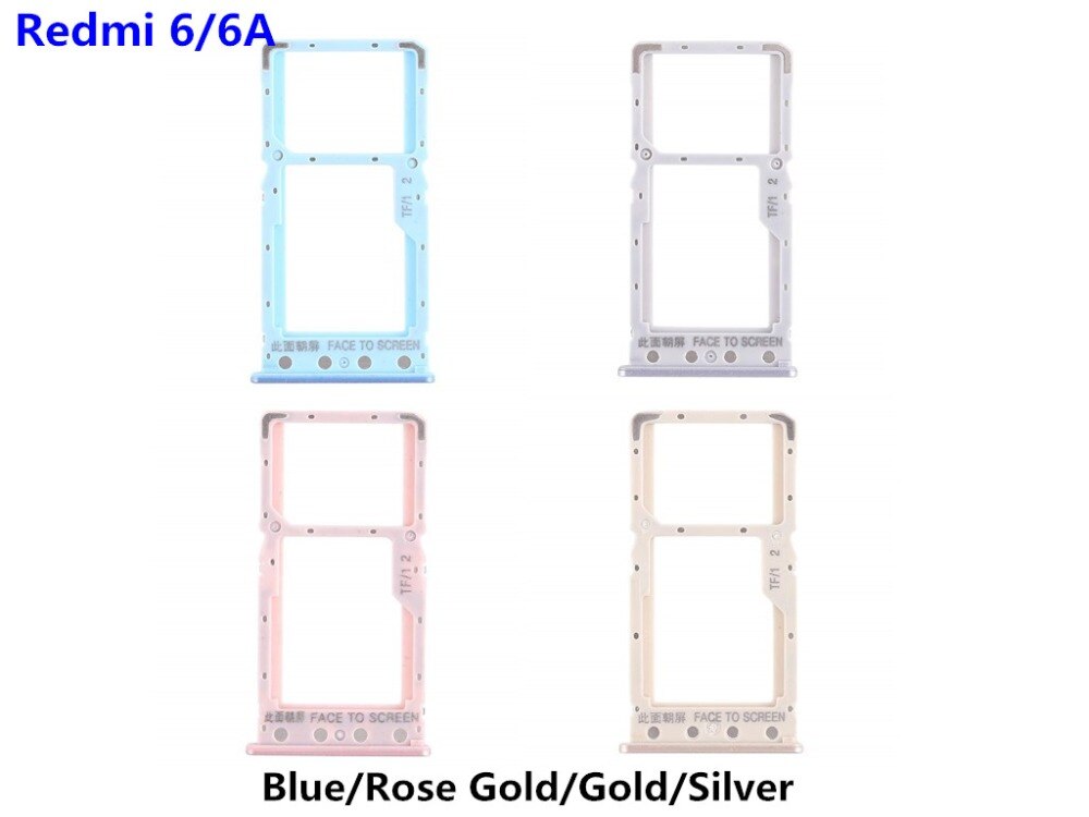 Sim Card Tray For Xiaomi Redmi 6 6A SIM Card Holder Slot Adapter Replacement Part