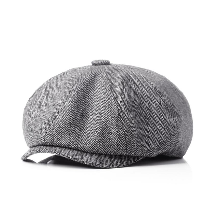 Sombrero de boina Peaky Blinders para hombre y mujer, gorra de artista, gorro octagonal Vintage de espiga, sombrero de calabaza informal para mujer: 5