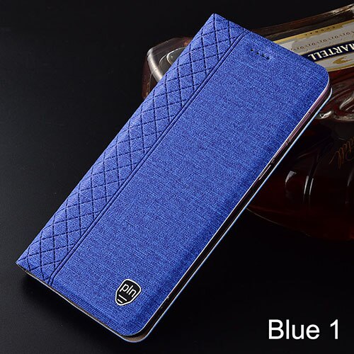 Case for Meizu M8 Plaid style Canvas pattern Leather Flip Cover for Meizu M8 Lite cases Coque