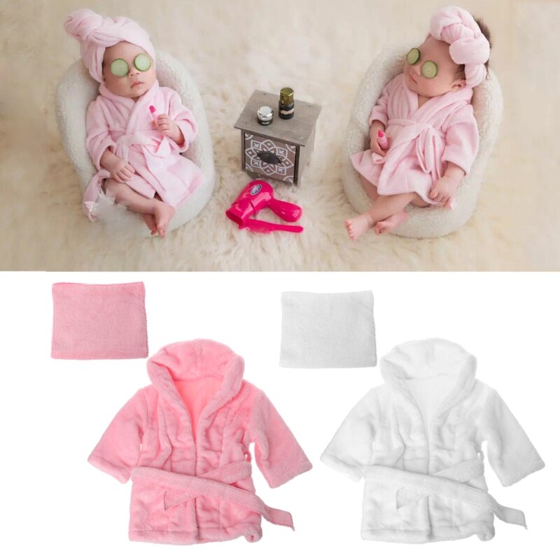 Bathrobes Wrap Newborn Photography Props Baby Photo Shoot Accessories