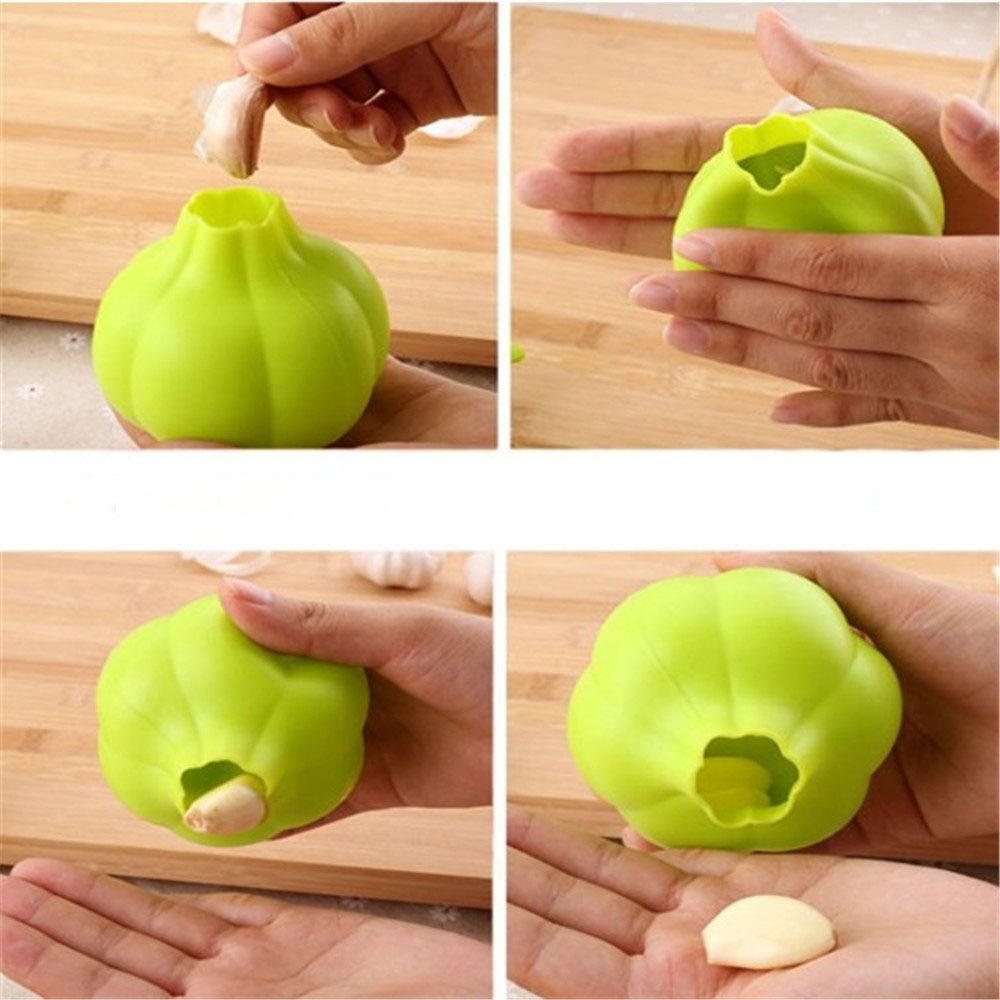 1PC Magic Silicone Garlic Peeler Peel Easy Useful Kitchen Tool Color Random, Kitchen Tool For Garlic Peeler Peel Remover Silicon