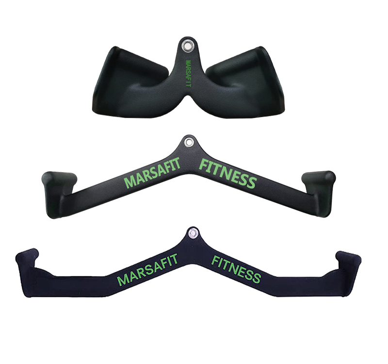 5-teiliger Fitness-Lat-Pull-Down-Griff für Zuhause, Fitnessstudio, Riemenscheibe, Kabelmaschinenaufsatz, rutschfeste Stange, Rudern, rotierender Handgriff, Rudern, T-Stange