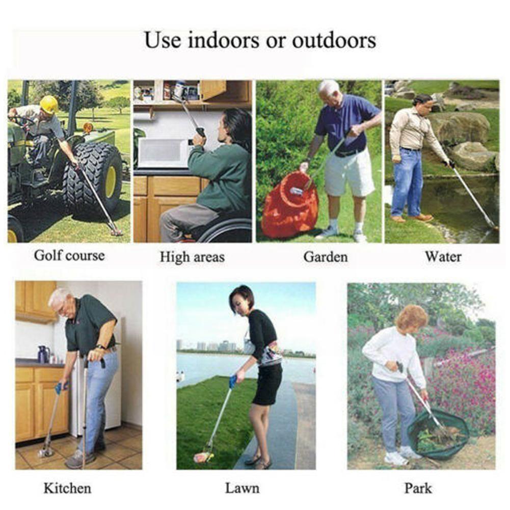 Aluminum Alloy Foldable Grabber Extender Pick Up Grabber Garbage Sanitation Foldable Clip Tools Tool Rubbish Claw Pickup Cl P3B7